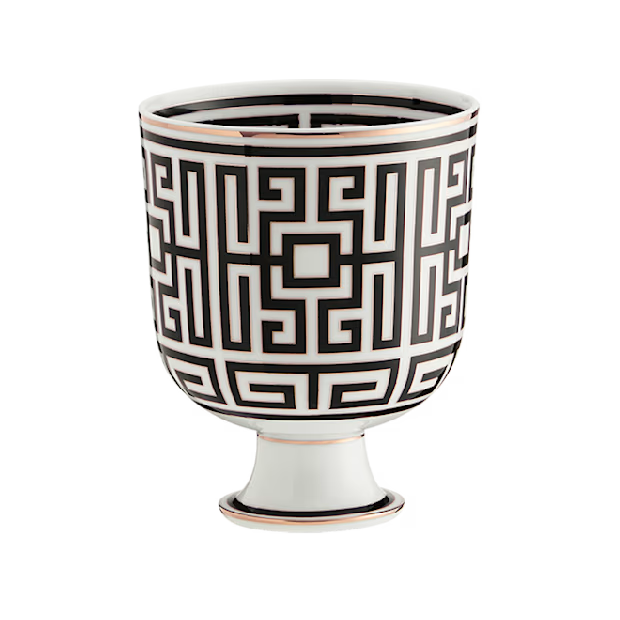 Vaso Cachepot  Labirinto Nero-Ginori