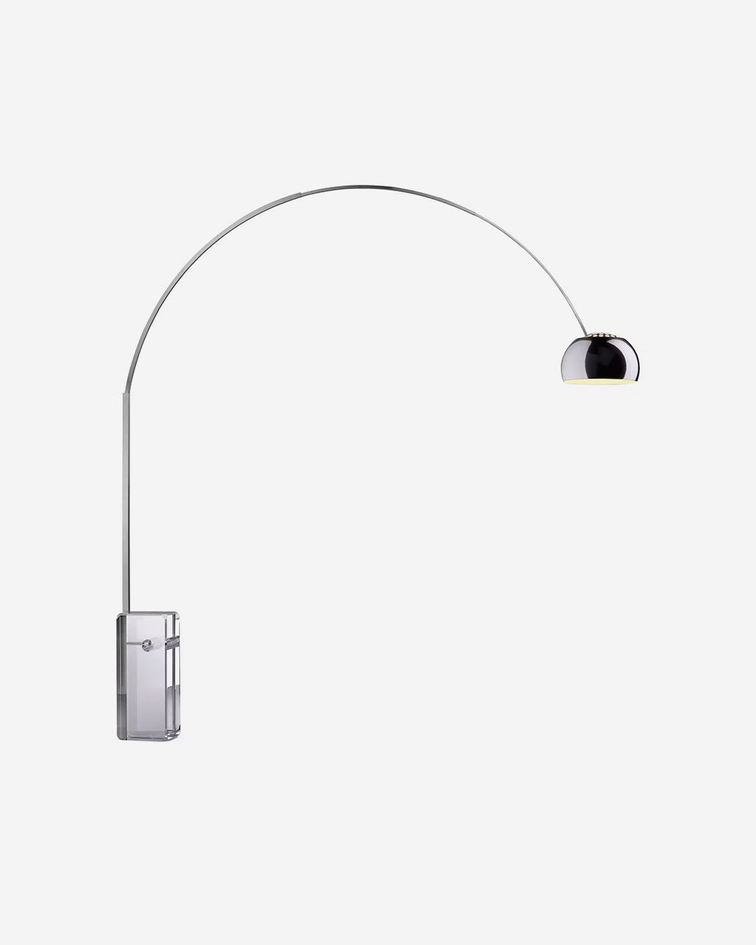 Lampada da terra con base in cristallo modello Arco K-Flos