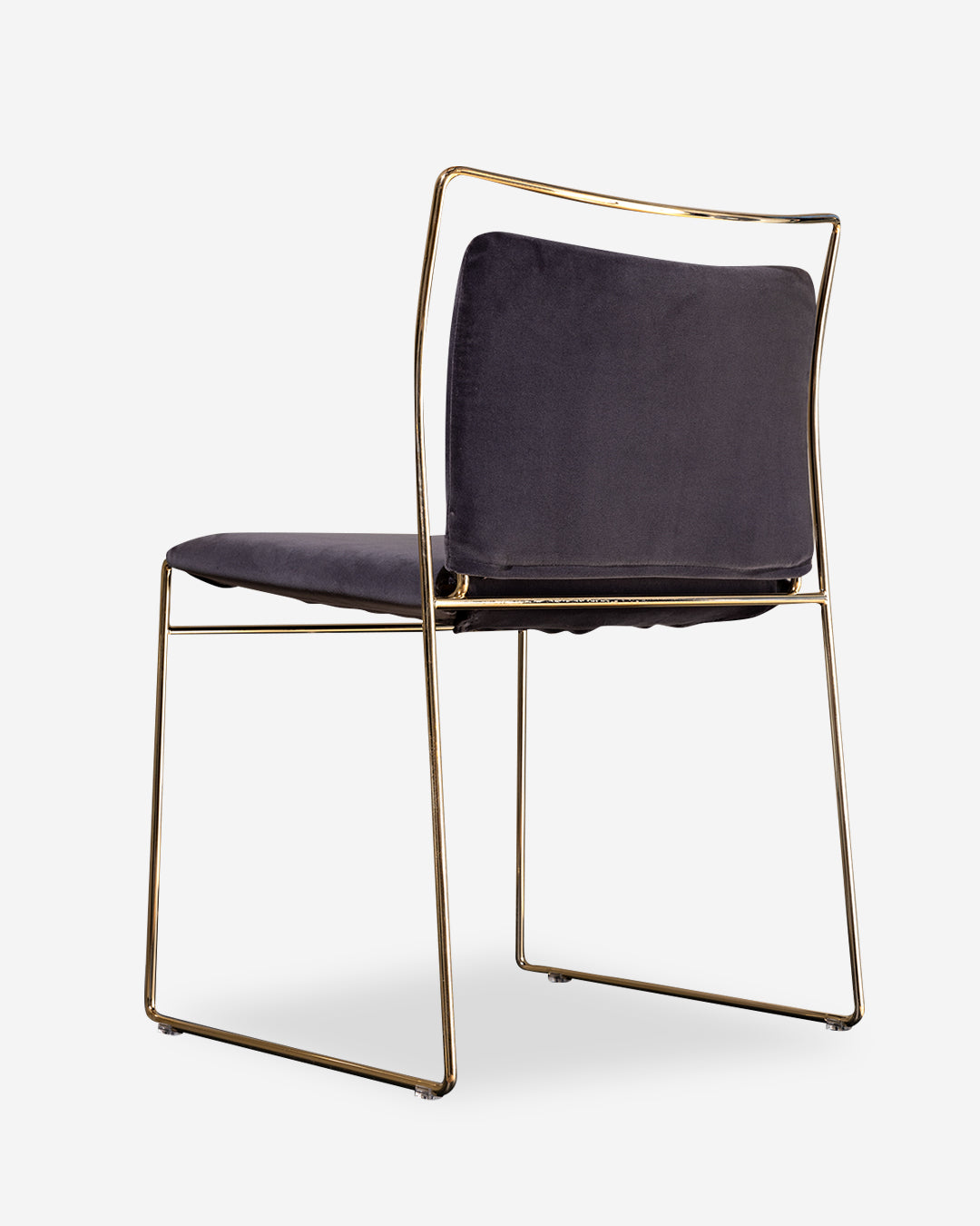 Metal chair with padded seat and backrest, Tulu model, Cassina