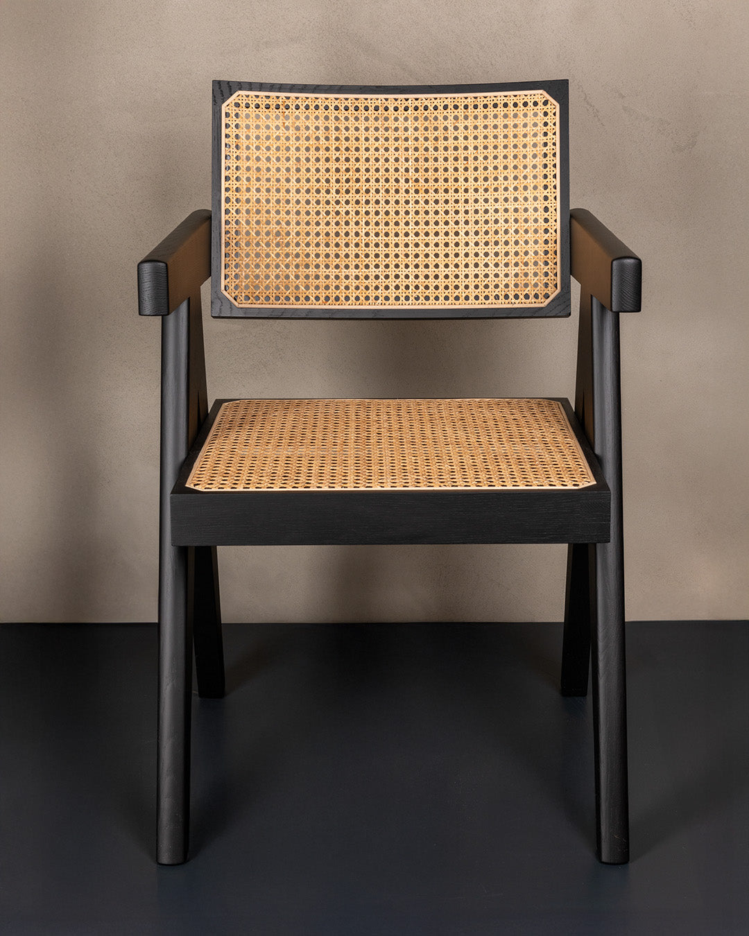 Cassina Capitol Complex Office Chair with Vienna Straw Armrests