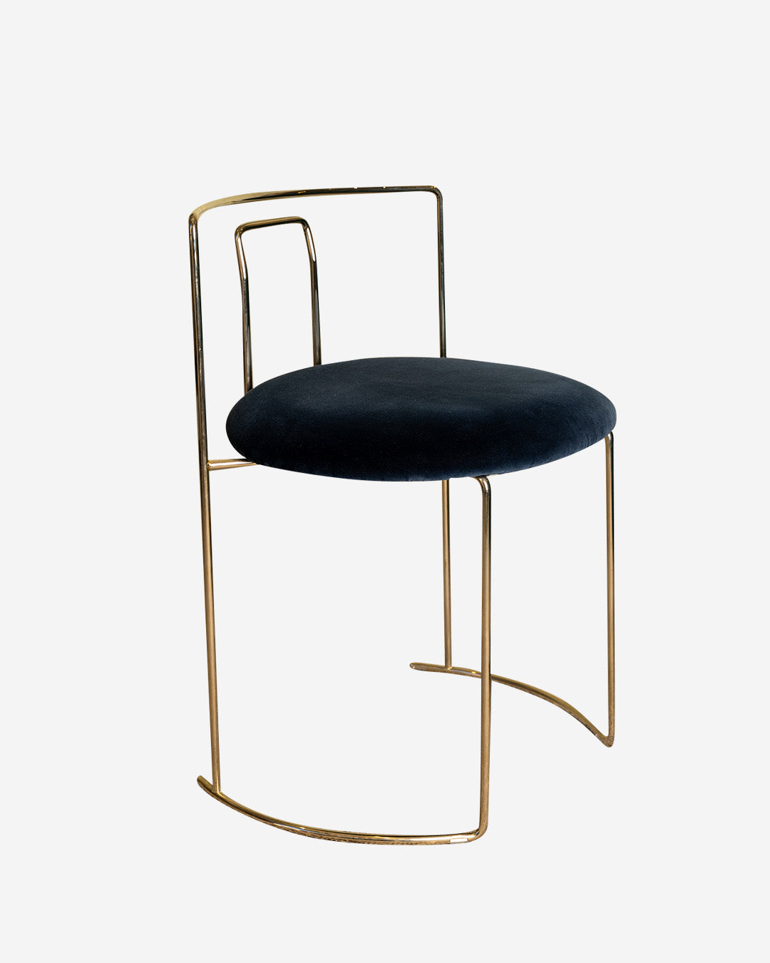 Chair with metal frame and padded seat and backrest, Gaja-Cassina model