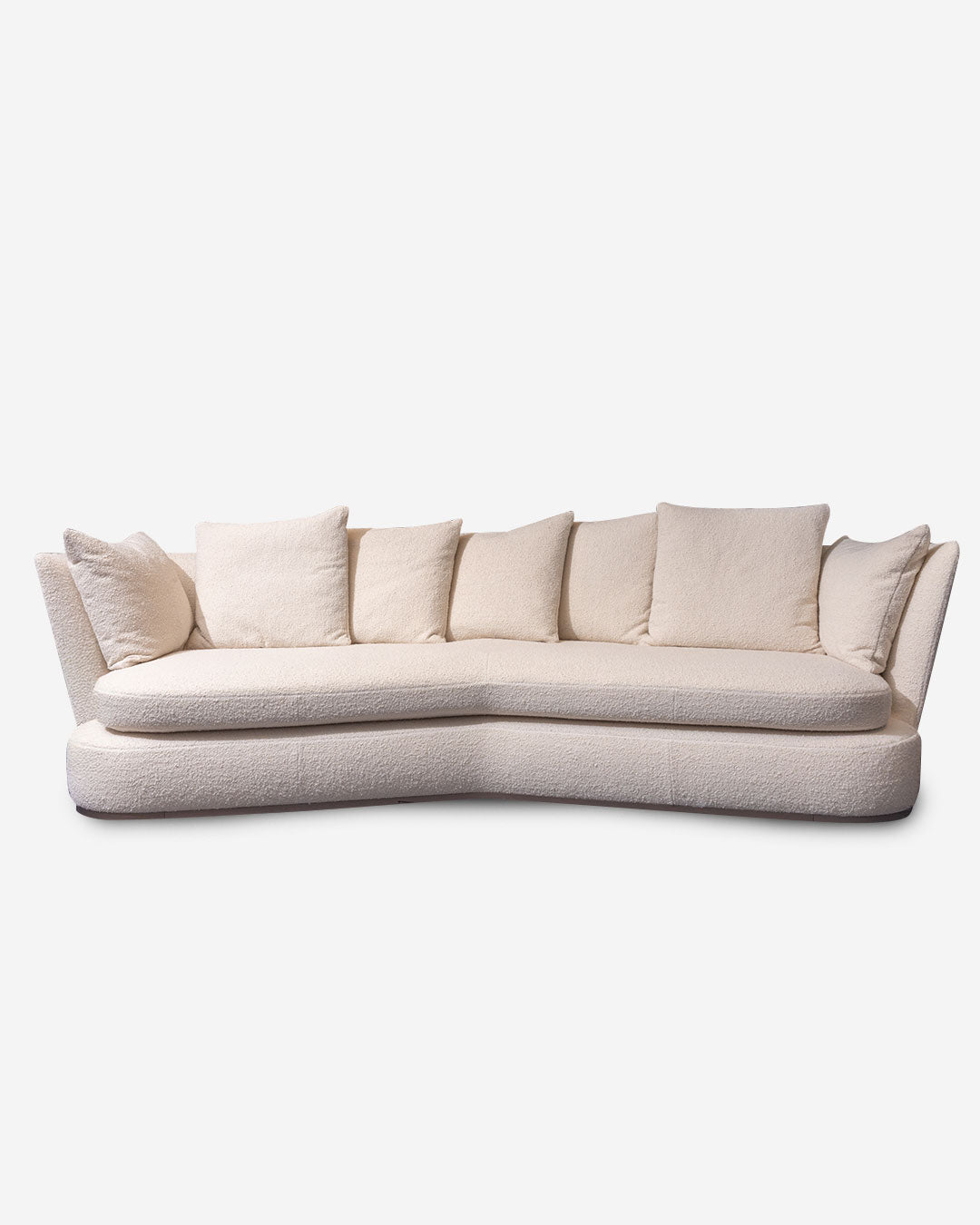 Three-seater sofa in white boucle' fabric, Apollo model - Maxalto 