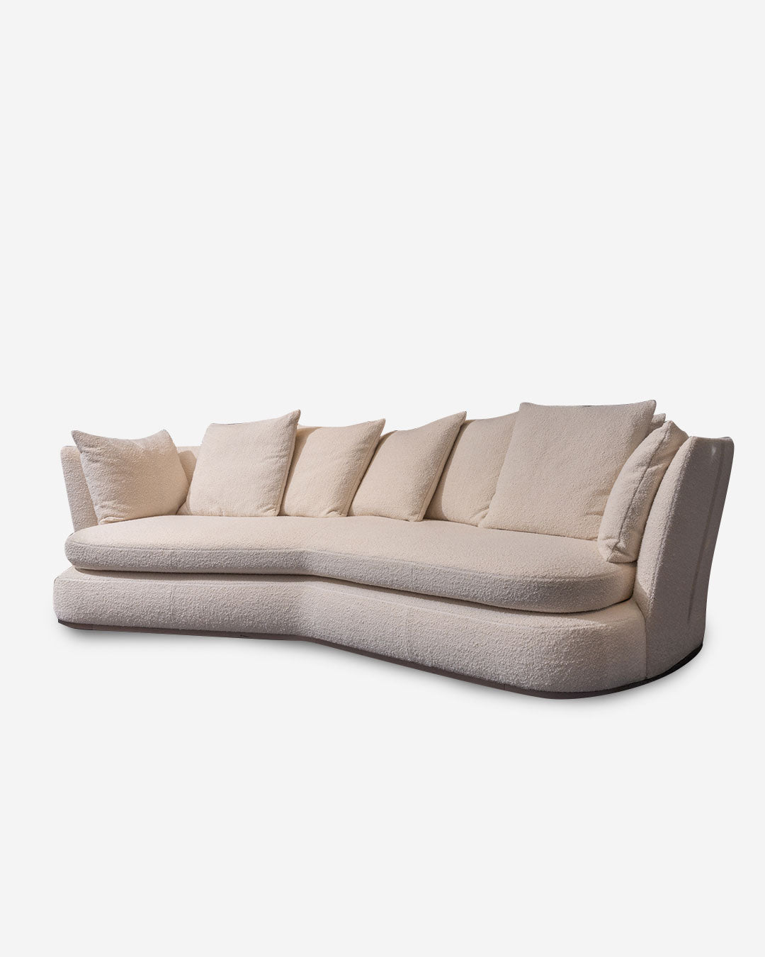 Three-seater sofa in white boucle' fabric, Apollo model - Maxalto 