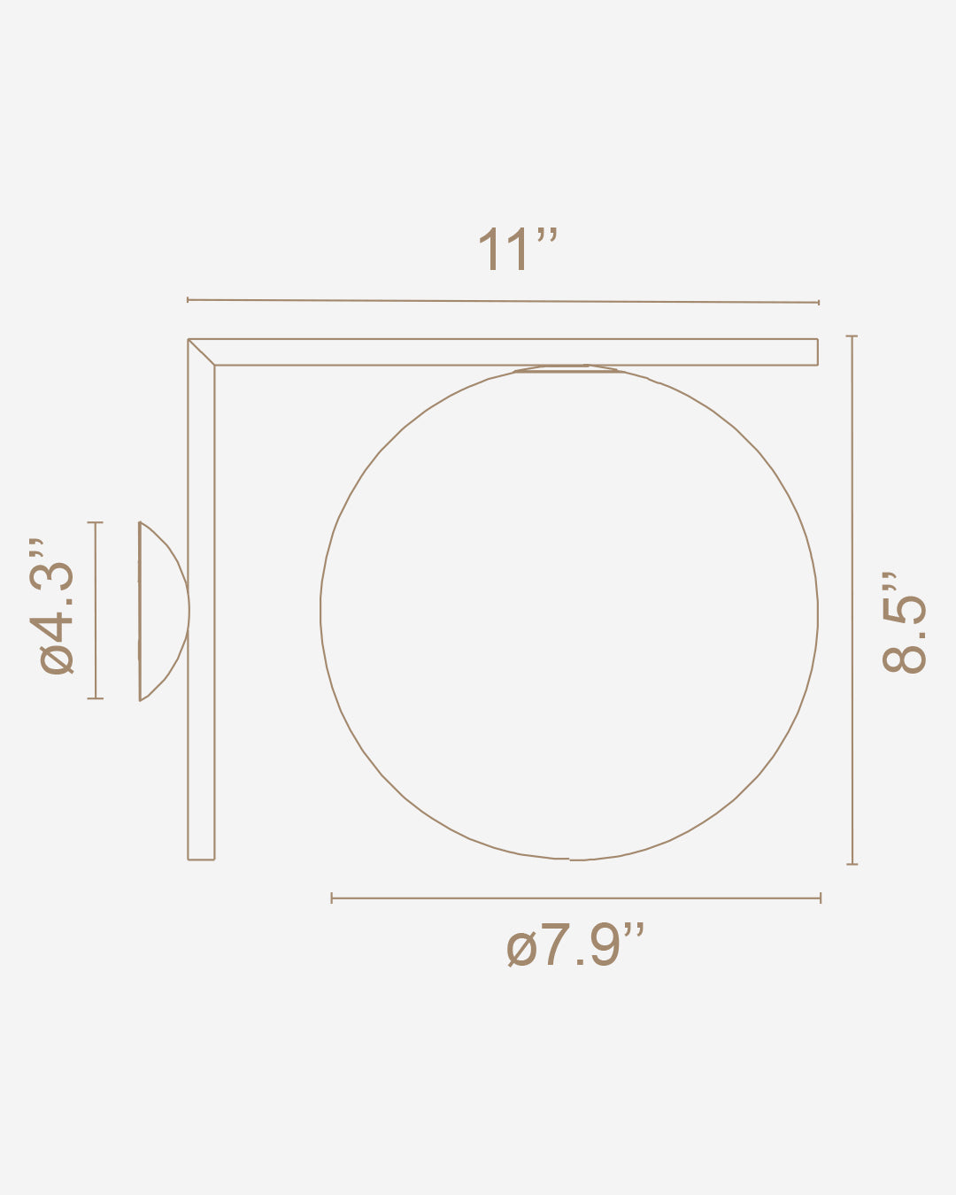 Lampada Applique Modello IC W1 Light-Flos