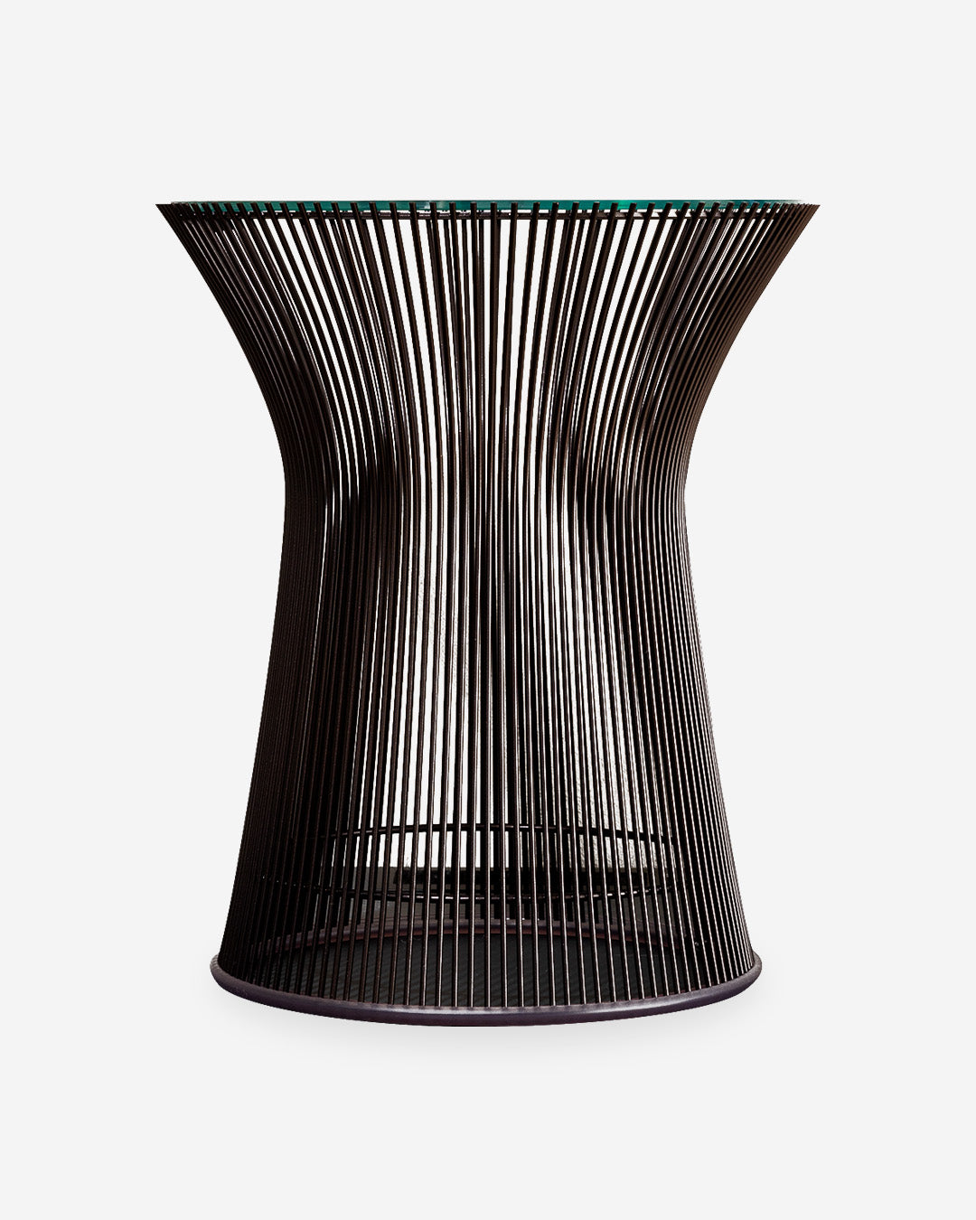 Round metal and glass coffee table, Platner model - Knoll