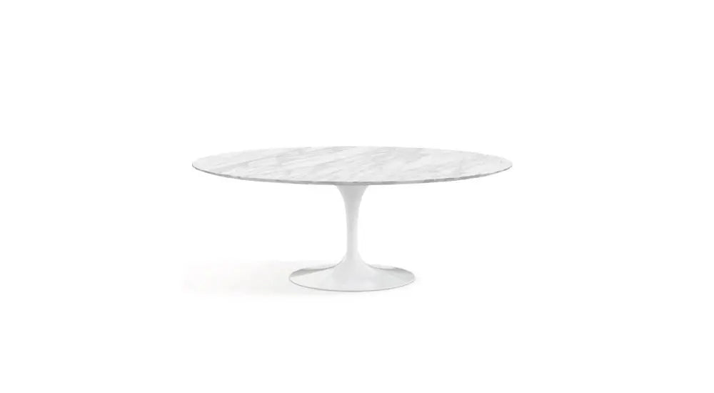 Tavolo ovale Tulip Saarinen piano in marmo statuarietto-Knoll