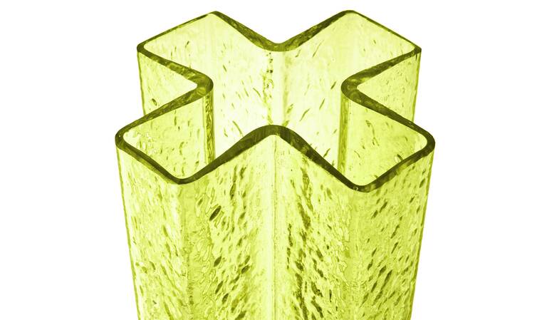 Vaso Cross Cassina vetro verde trasparente