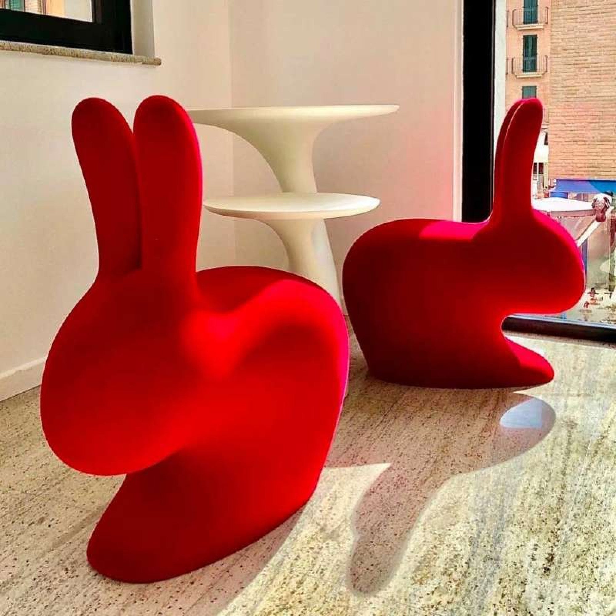 Rabbit Chair- Rosso -QEEBOO