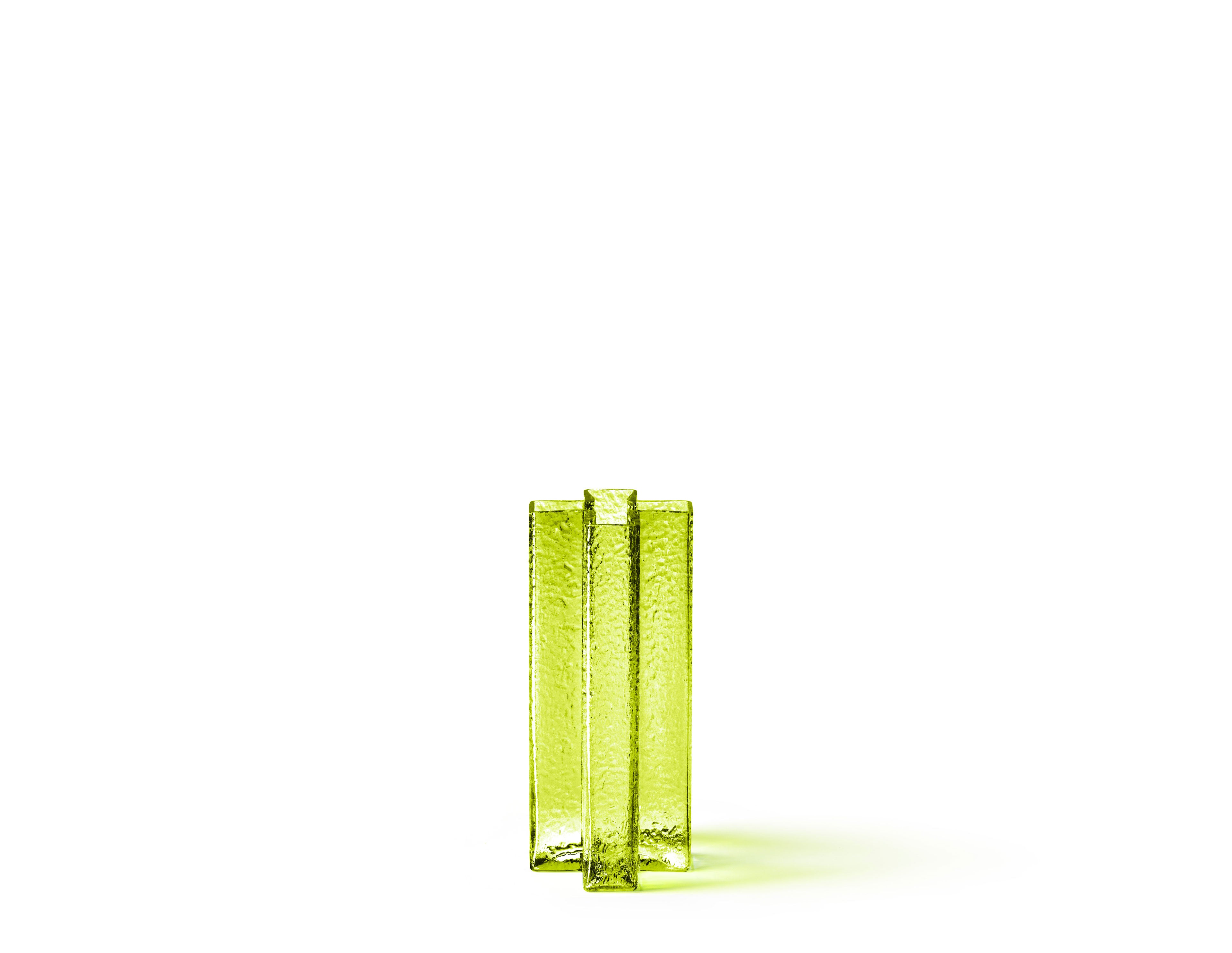 Vaso Cross Cassina vetro verde trasparente