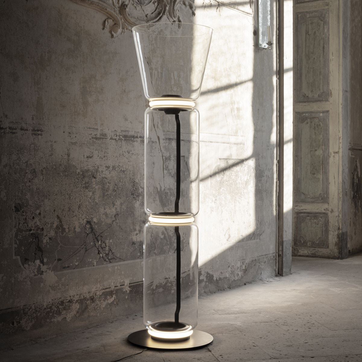 Lampada Da Terra   Noctambule Floor 2 High Cylinder Cone Small Base-Flos